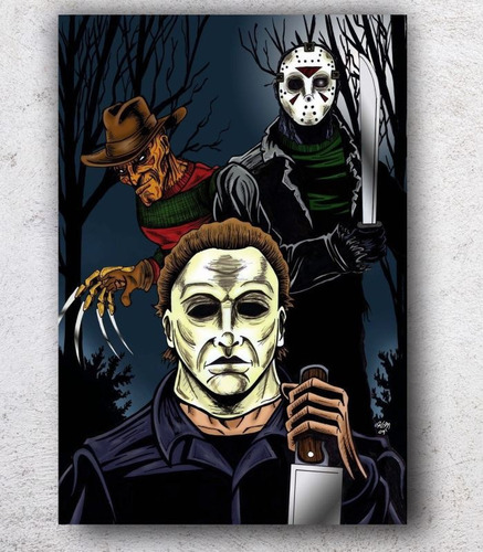 Cuadro Decorativo En Canvas Jason Freddy Michael Myers - 11