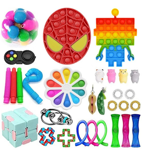 30 Pcs/kit De Brinquedos De Estresse Sensorial Conjunto Fidg