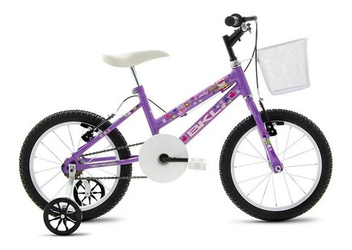 Bicicleta Infantil Feminina Aro 16 Bkl Lady Girl - Lilás