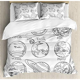 Fundas Para Edredones - Ambesonne Science Duvet Cover Set, P