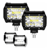 Par Faros 20 Led Dually 10cm Fijo + Estrobo Versión Mini