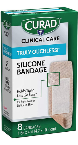 Curad Truly Ouchless - Vendas De Silicona Extra Grandes, Tel