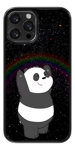 Funda Para Celular Oso Panda Escandalosos Negro Arcoiris
