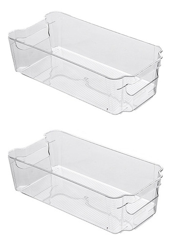 2pcs Caja De Almacenamiento Para Heladera De Cocina Práctico