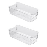 2pcs Caja De Almacenamiento Para Heladera De Cocina Práctico