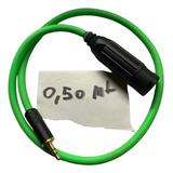 Cable Canon Xlr Macho A Miniplug 50cm Verde Fluo