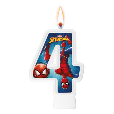 Vela Decorativa Homem Aranha Decoração Festa Número 4