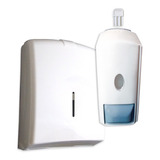 Kit Dispenser Baño Toallas Intercaladas + Jabon Liquido
