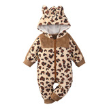 Mono For Bebés Body Niños Niñas Leopardo Estampado Felpa S