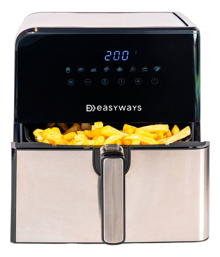 Freidora De Aire Air Fryer Xl 6,2l Easyways Color Negro