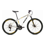 Bicicleta Aro 29 Cambios Shimano Gts Feel 21 A Disco Cor Branco/preto/amarelo Tamanho Do Quadro 17