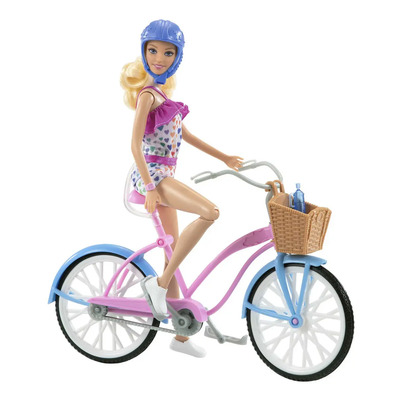 Barbie Set Juego Bicicleta Muñeca Accesorios Niñas 3+ Años | Envío gratis