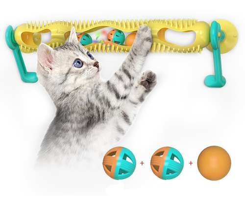 Juguete Interactivo Para Gatos Rascador Con Pelota Catnip