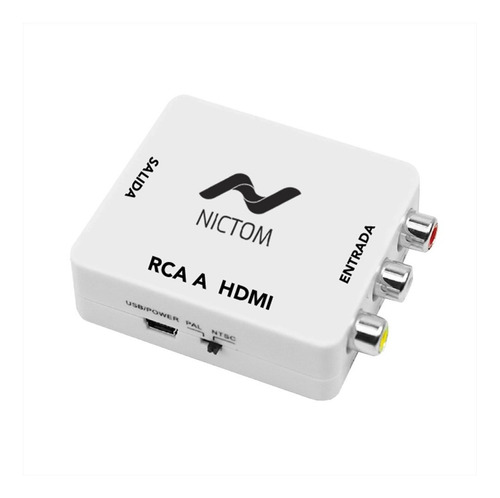 Conversor Rca A Hdmi Adaptador De Video Rca Av2 A Hdmi 720p 1080p