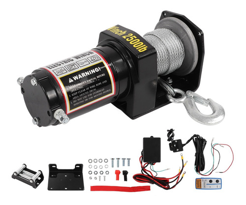 Winch Eléctrico Todoterreno Cable 2000lbr Remolque Utilitaro