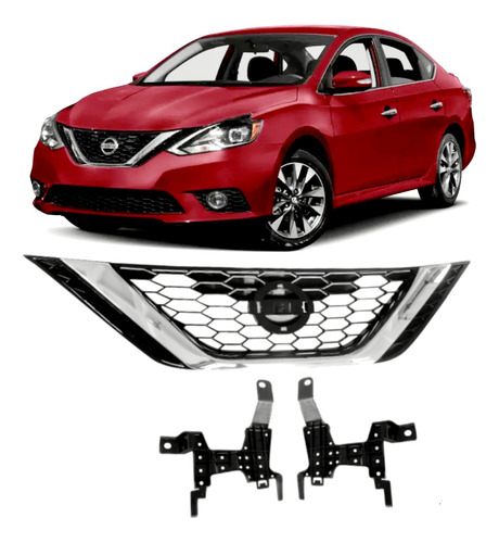 2016-2017-2018 Nissan Sentra Parrilla Coraza Cromada Nueva!!