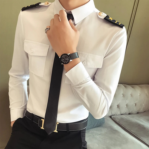 Camisa De Disfraz: Nightclub Aviation Line Pilot Flight