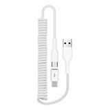 Cable De Carga Enrollable Usb Compatible Con Amazon Kindle, 