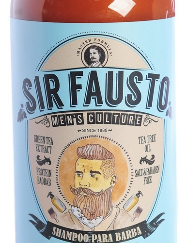 Sir Fausto Men´s Culture Shampoo Hidratante Para Barba 500ml