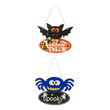 2 Placas Colgantes Para Decoración De Puerta De Halloween.