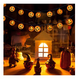 Guirnalda 5 Led Calabazas Halloween Extensión 1.7m Luz Pilas