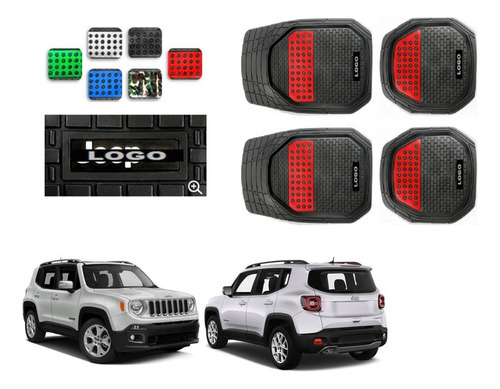 Tapetes Charola Color 3d Logo Jeep Renegade 2017 A 2021 2022