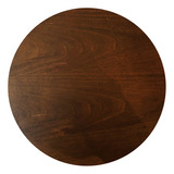 Tampo De Mesa Redondo Bistrô Laminado 60 Cm - Castanho