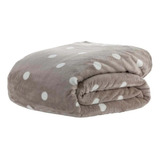 Cobertor Manta Vintage Toque Seda Estampado King 240x260cm Cor Fendi Desenho Do Tecido Bolinhas