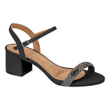 Sandália Feminina Salto Bloco 5cm Casual Vizzano