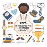 Mega Kit Digital Cliparts + Fondos - Papá 