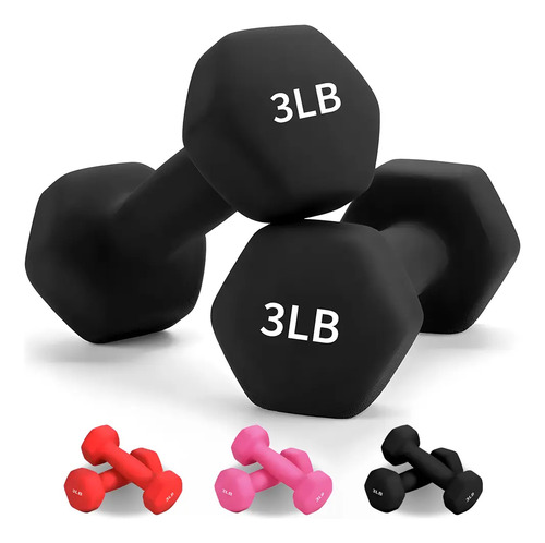 Par Mancuernas Ejercicio 3 Lb Neopreno Pilates Yoga Gym | MercadoLibre