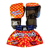 Kit Infantil Girl Boxe Muay Thai Luva+ Shorts - Fight Brasil