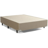 Base Cama Box Herval Casal Pallace, 39x138x188cm, Suede Bege