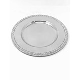 Porta Plato Base Platon Modelo Cordon 30 Cm Diámetro Pewter