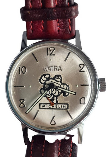 Reloj Watra Logo Michelin Cuerda Secundero Rojo