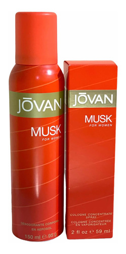 Pack Colonia Jovan Musk 59ml + Desodorante Spray 150ml.