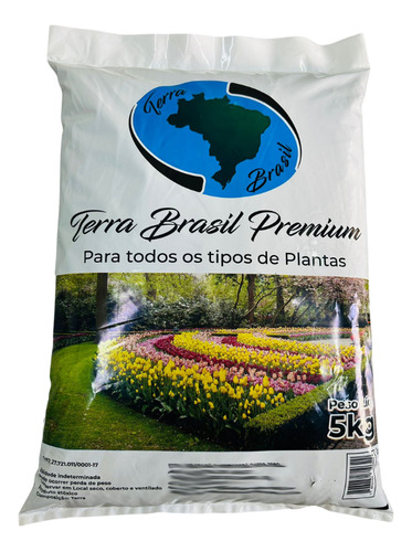 Terra Vegetal Preta Premium Sc 5kg 8l Terra Brasil