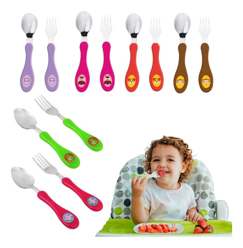 Talher Infantil Inox Personagens Introdução Alimentar