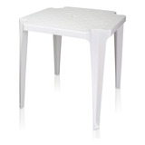 Mesa Plástica Quadrada Branca Monobloco - Antares ' Cor Branco