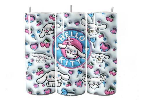 Termo Skinny Tumbler Con Estampado De Kitty Y Sus Amigos