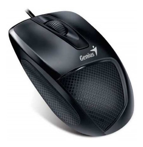 Mouse Genius Dx-150x Ergonômico Preto Usb  1000dpi 3 Botões 