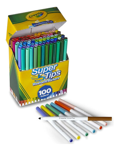 Marcadores Super Tips 100 Colores Crayola