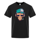 Camiseta Camisa Macaco Fumando Mnk Nft