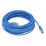 Cabo De Rede Ethernet Lan Rj45 Cat5e 20m Azul Para Internet