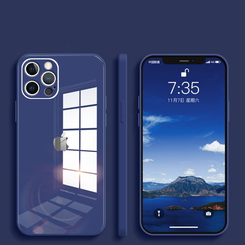 Capa Case De Vidro Luxo Para iPhone 11 12 13 14 Plus Pro Max
