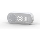 Reloj Despertador Digital Bocina Bluetooth Blanco Hifi Fm