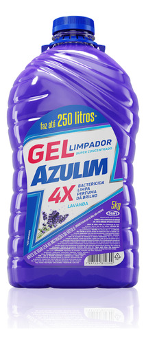 Limpador Concentrado Lavanda Em Gel Azulim 5lts