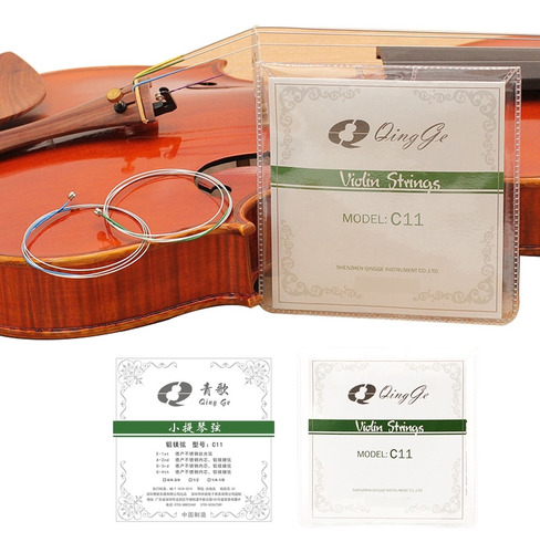 Qingge C11 Cuerdas Para Violín 4/4-4/3 De Aluminio Magnesio