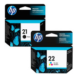 Combo Hp 21 Negro + 22 Color Original C9351al Y C9352al