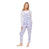 Pijama Mujer Jardinero Remera Promesse Pr10118 